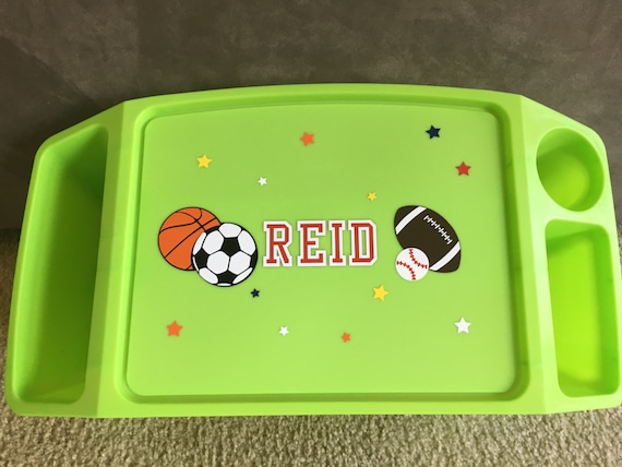 Boy S Lap Desk Personalized Sports Activity Tray Etsy