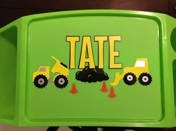 Boy S Lap Desk Personalized Construction Activity Tray Etsy