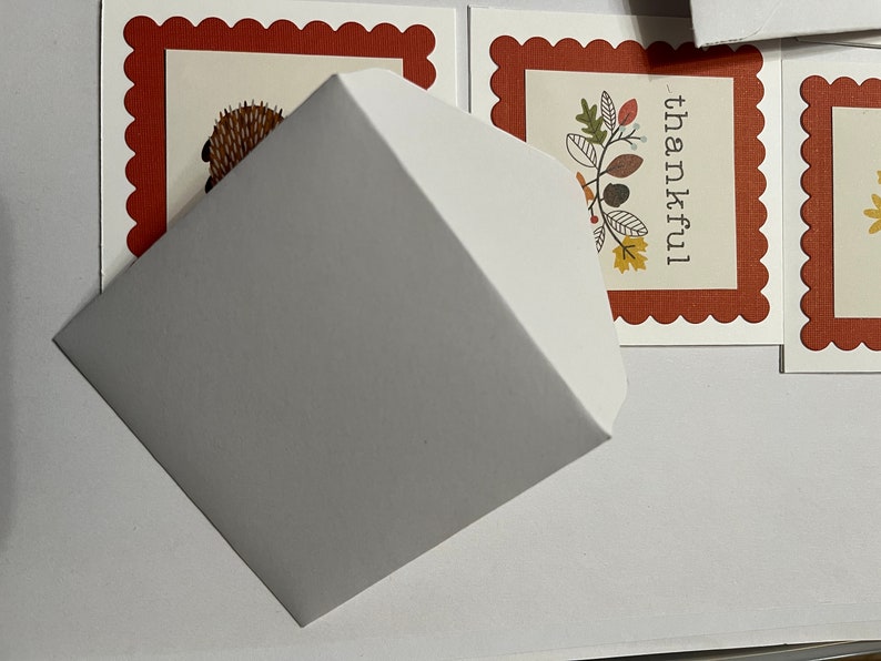 Autumn/fall Themed Blank Mini Note Greeting Cards 3x3 With Envelopes ...
