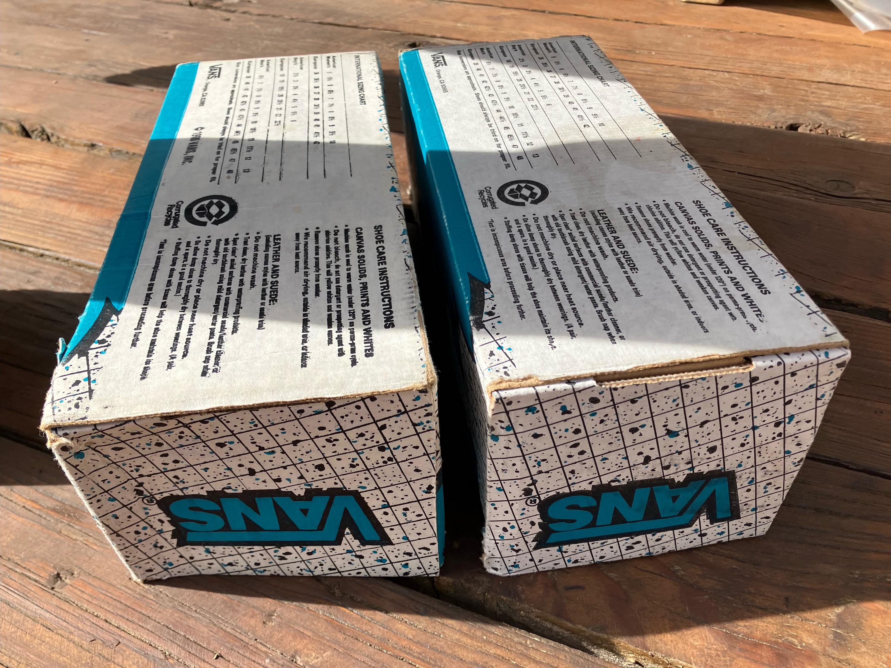 Vans Shoes Sneaker Box LOT Qty 2 Made USA 9 1/2 - Etsy