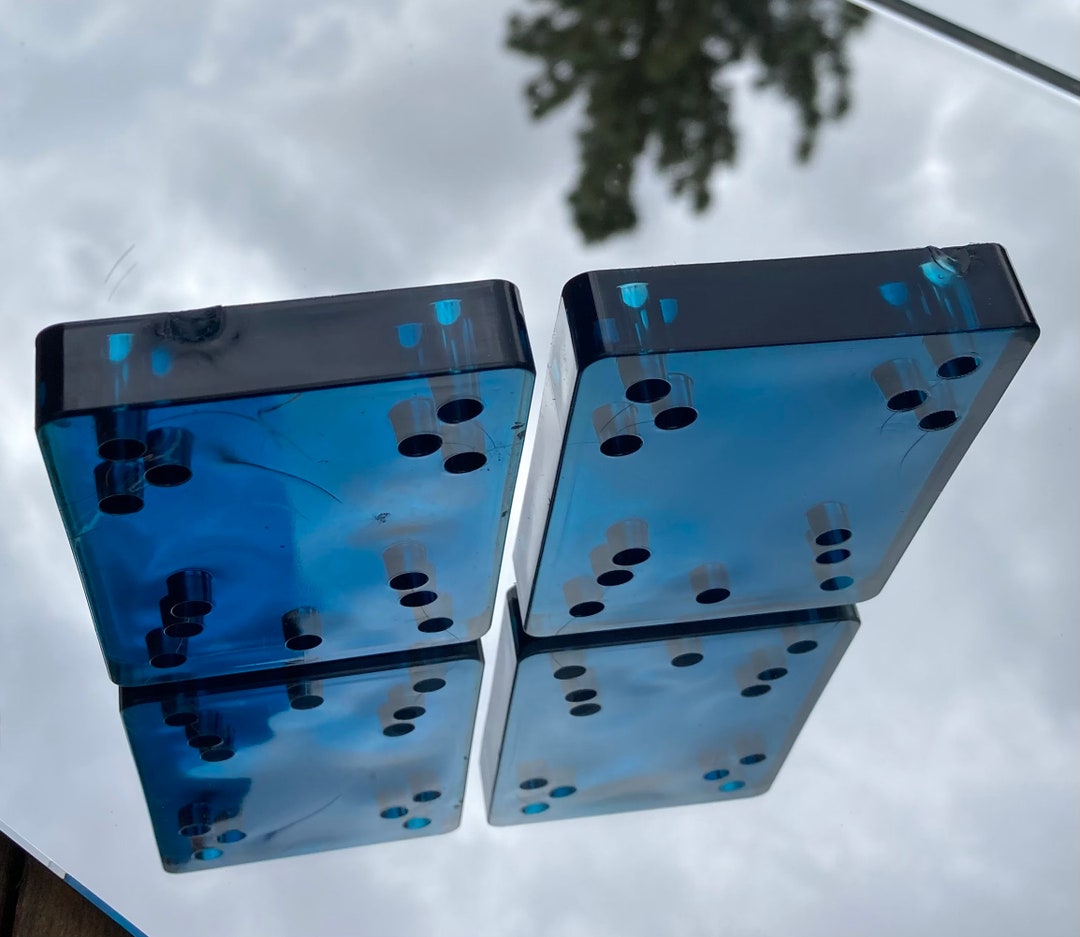 Urethane Skate Truck Riser Pads Flexable Set 1/2 Inch FLO Blue NOS Old