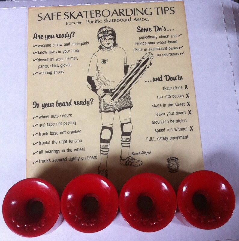 Lotus Bowl Riders Skateboard Wheels Red 1978 Old School Etsy