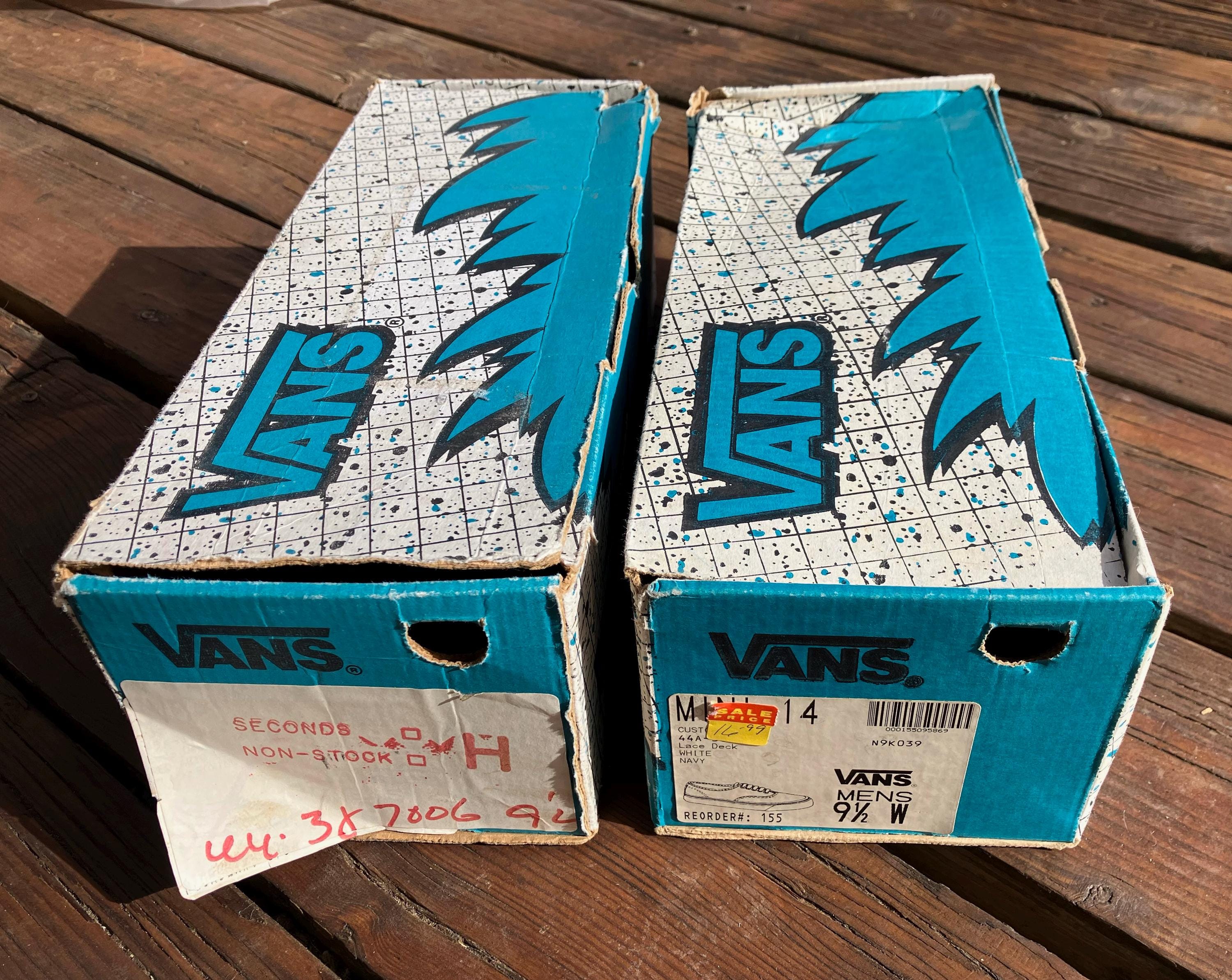 Vans Shoes Sneaker Box LOT Qty 2 Made USA 9 1/2 - Etsy