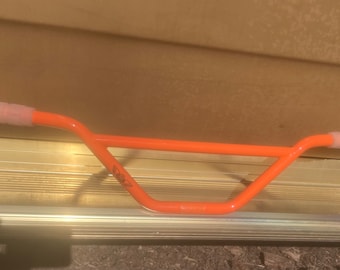 BMX handle bars S.E. Racing orange Oury grips nos