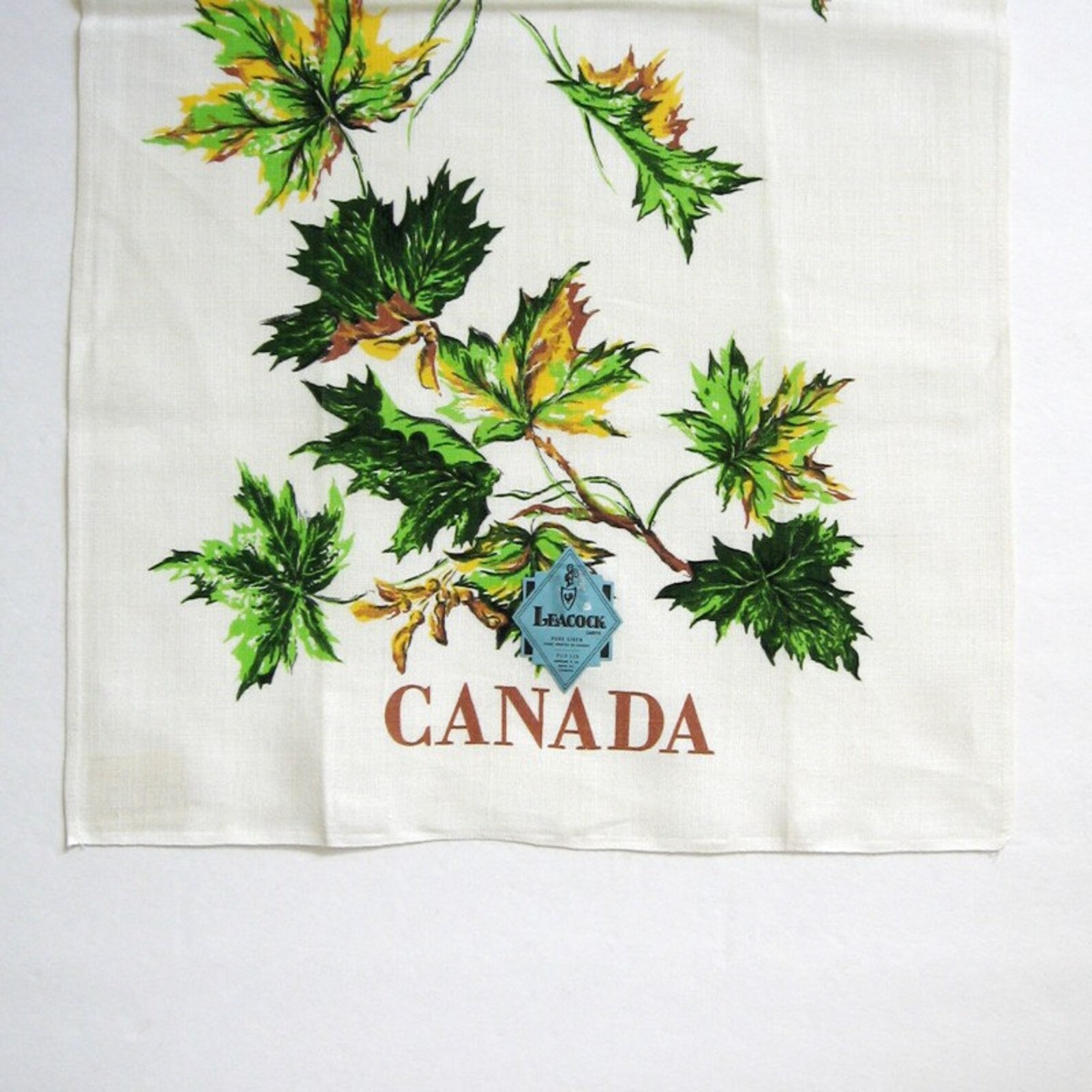 Linen Canada Tea Towel Vintage Unused Canadian Souvenir Tea Etsy