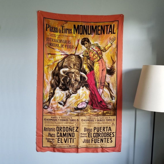 Affiche Publicitaire Vintage Corrida Barcelone 1935 - Plaque Métal étain 20x30 Cm - Décoration Murale Rétro