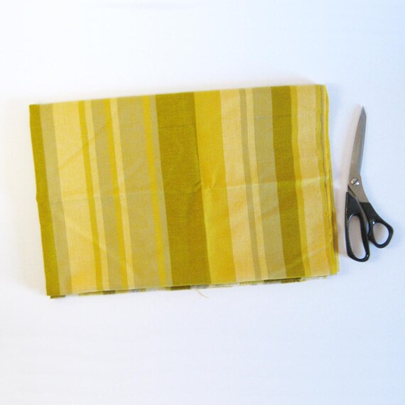 35x36 Gold Home Decor Fabric 1 Yard Striped Fabric Supplies Gold Yellow Pillow Upholstery Fabric Mustard Yellow Stripe Fabric Remnant