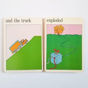 le camion a explosé - impression d'art construction - cartes vintage du MoMA Museum of Modern Art - décoration d'intérieur moderne du milieu du siècle