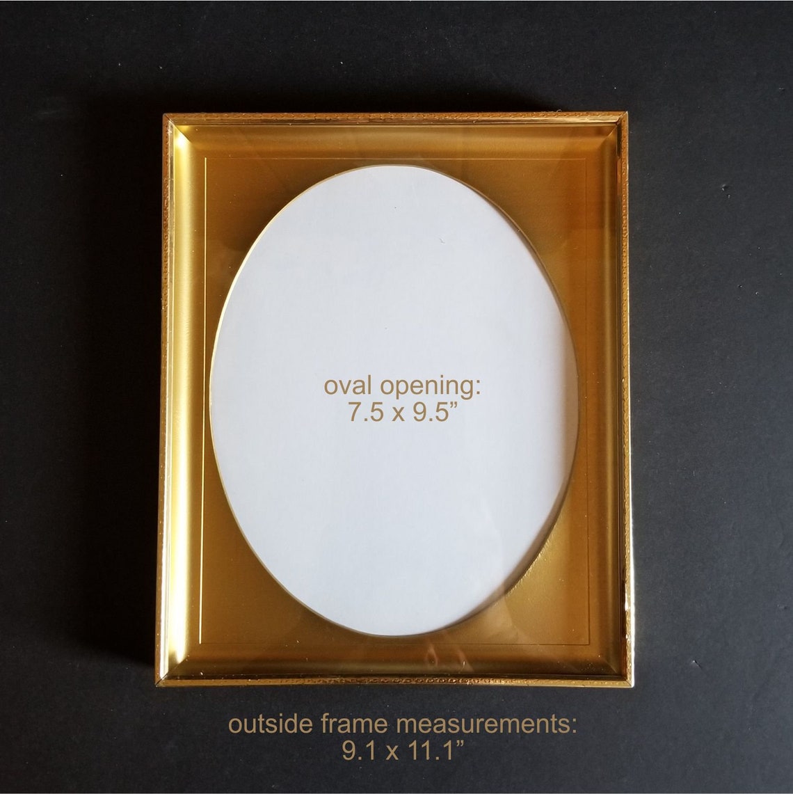 Set of 3 Gold Oval Picture Frames 5x7 & 8x10 Vintage Etsy