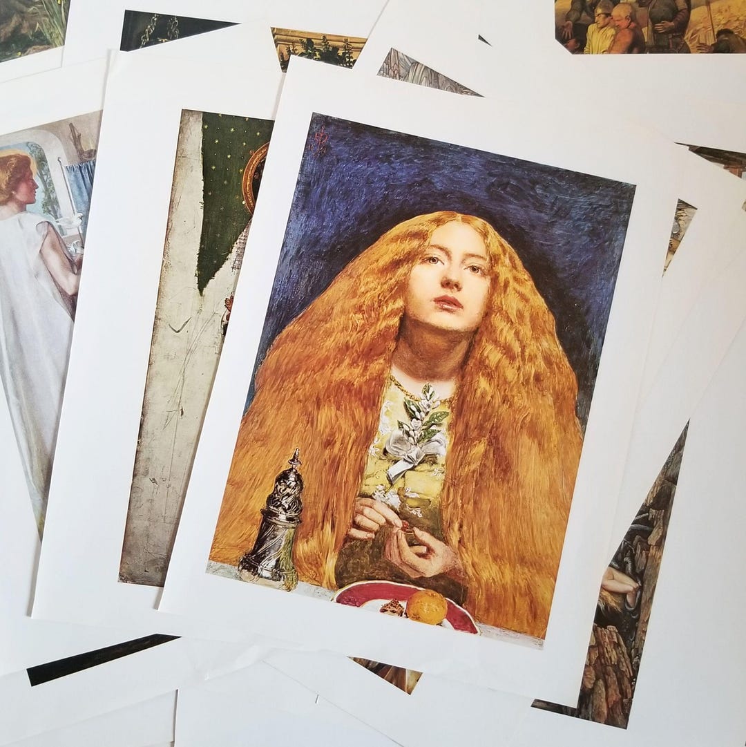 Lot of 36 Pre Raphaelite Art Prints Vintage Lithograph Bookplate Prints ...