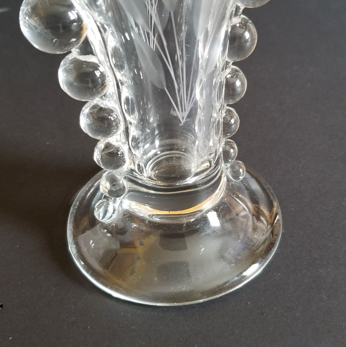 Vintage Imperial Candlewick Glass Flower Vase Hughes Etsy