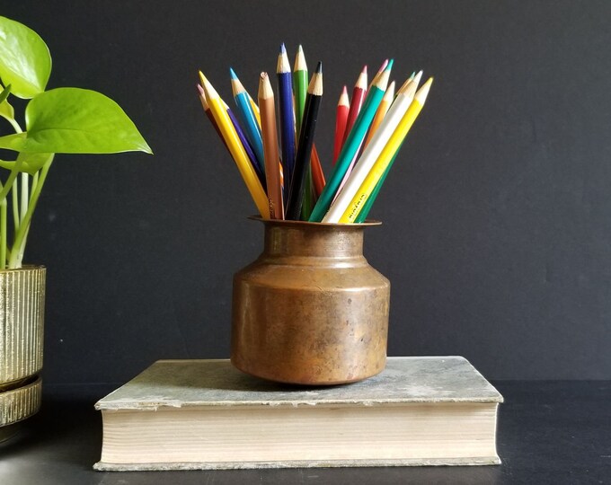 Small Copper Storage Pot W Rounded Bottom - 3.5