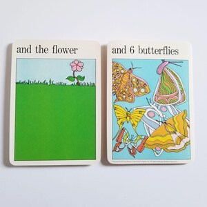 Fleurs et papillons - cartes vintage pop art MoMA - décoration de chambre d'enfant du musée d'art moderne du milieu du siècle