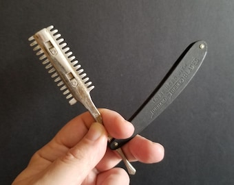 Vintage Durham Demonstrator Razor - Antique Mens Shaving Kit Supplies - Barber Shop Decor