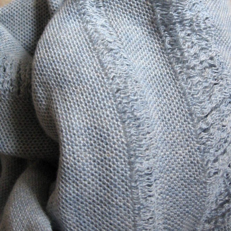Light Blue Heather Knit Pique Fabric 1 Meter Cotton Blend Knit Jersey Fabric DIY Sewing Project image 4