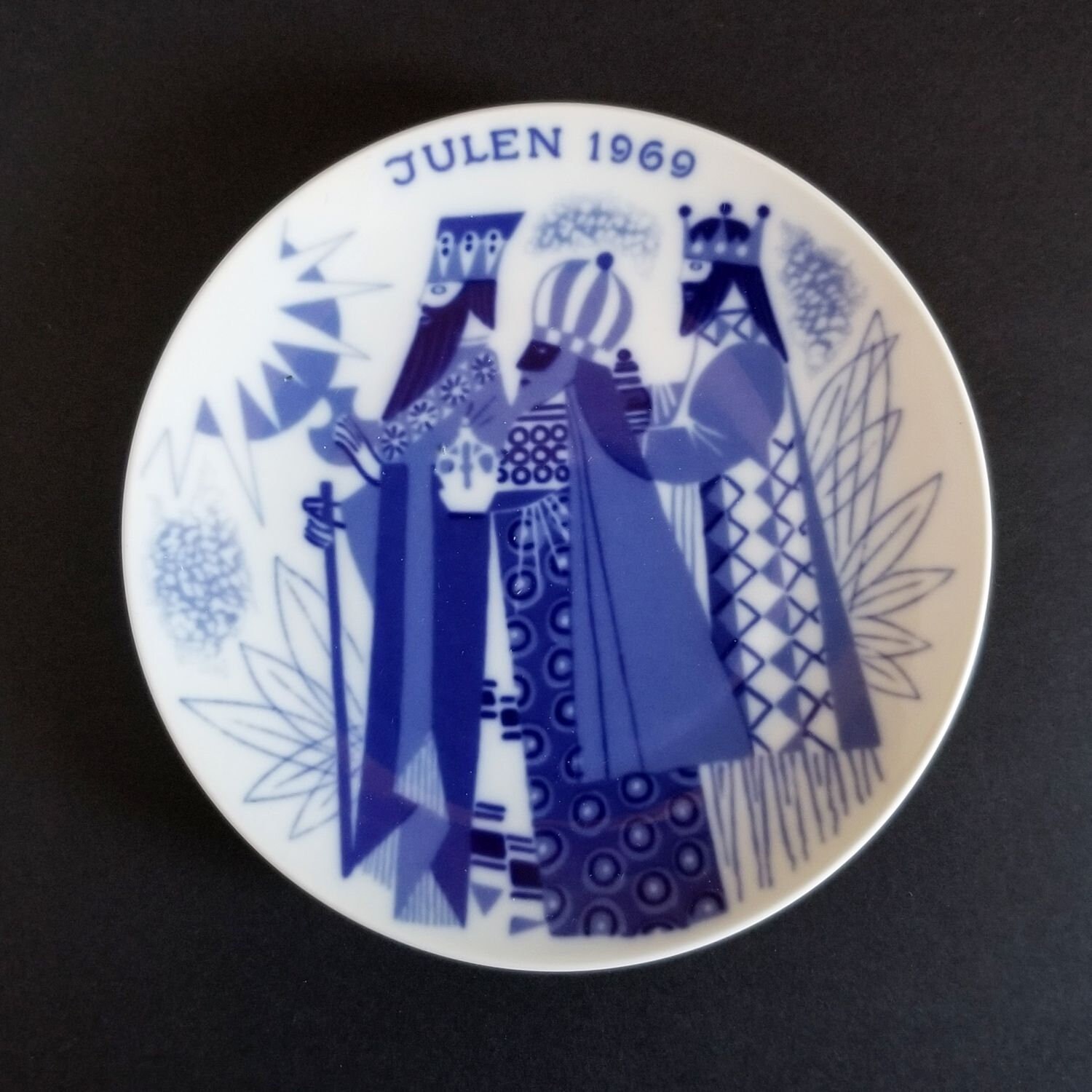 Norwegian Ceramic Christmas Plate - Three Wise Men - Julen 1969