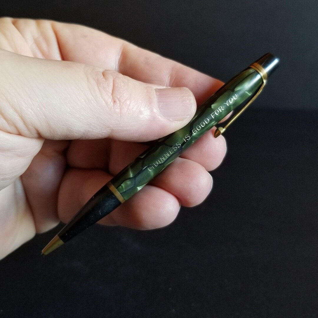 Green Marble Propelling Pencil - Vintage Conway Stewart Mechanical