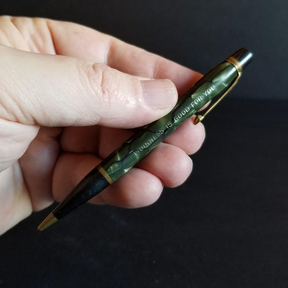 Green Marble Propelling Pencil - Vintage Conway Stewart Mechanical