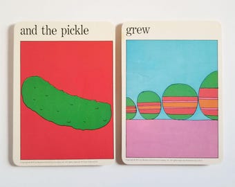 the pickle grew - Vintage MOMA Art Cards - Cheeky Food Prints - Museum of Modern Art