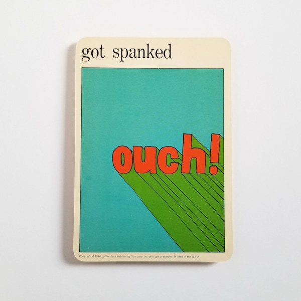 got spanked - Cheeky Wall Decor - Vintage MOMA Art Card - Fun Pop Art Flash Card - Museum of Modern Art