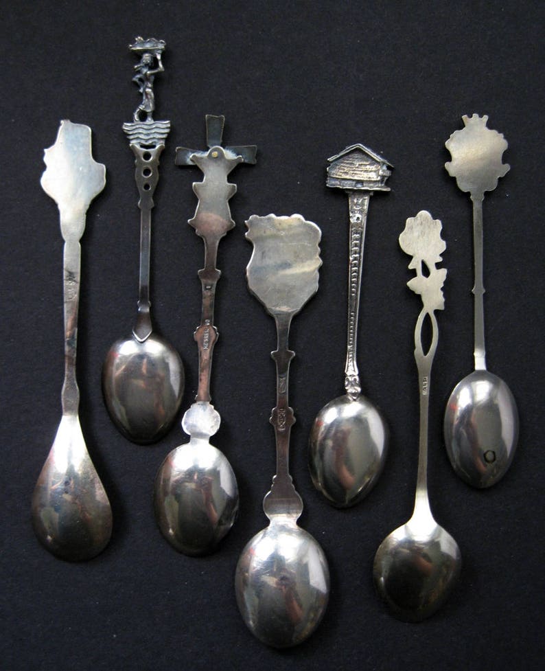 Travel Souvenir Silver Teaspoon Vintage Silver Spoon Wall Etsy