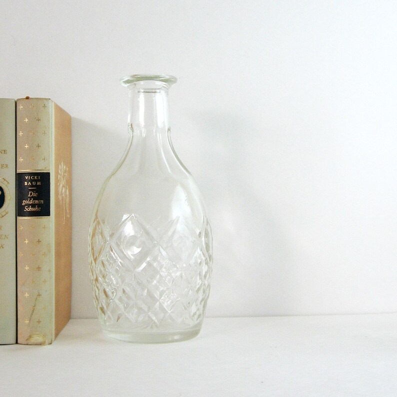 Pressed Glass Wine Decanter Vintage London Winery Wine Etsy