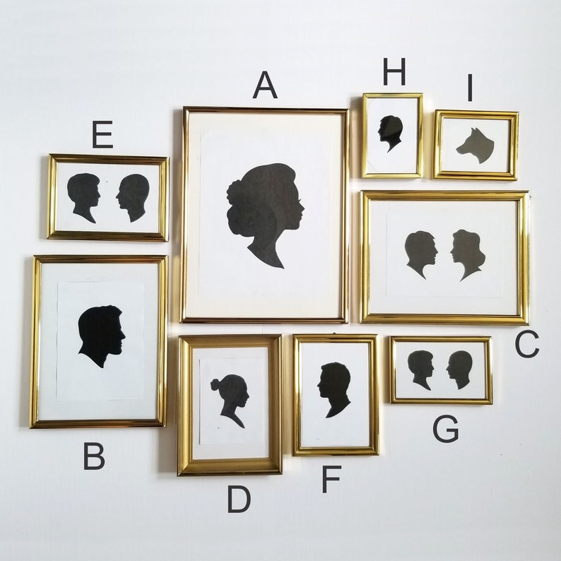 Brass Wall Decor Gold Wedding Decor Set of 9 Family Photo Frames Graduated Size Decorative Frames Vintage Gold Picture Frame Collection