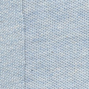 Light Blue Heather Knit Pique Fabric 1 Meter Cotton Blend Knit Jersey Fabric DIY Sewing Project image 1