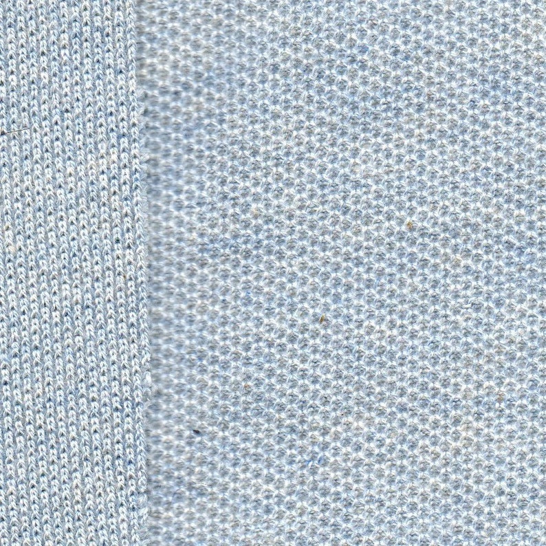 Light Blue Heather Knit Pique Fabric 1 Meter Cotton Blend Knit Jersey Fabric DIY Sewing Project image 1