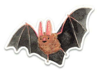 Fluffy Bat Sticker / Cute Bat Stickers / Vinyl Sticker / - Etsy