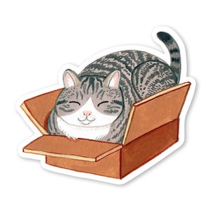 Box Cat Sticker
