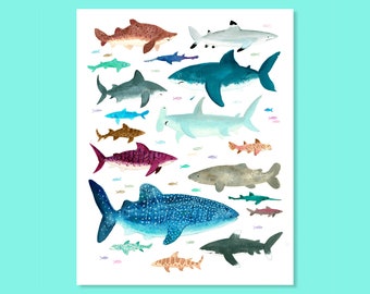 Shark Shiver Print
