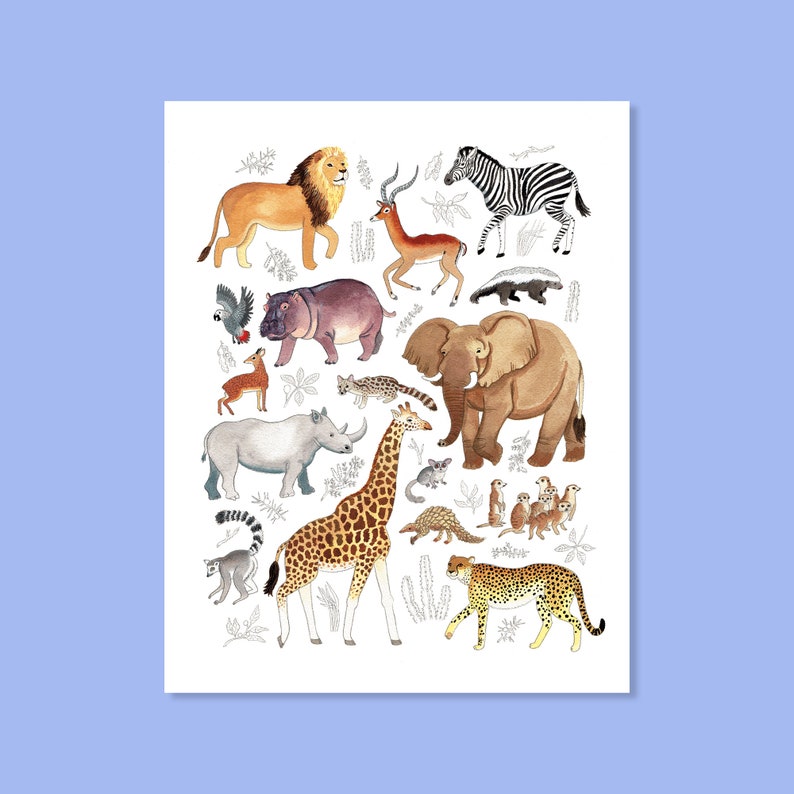 African Animalia Print image 1