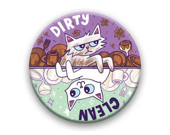 Dishwasher Cat Magnet