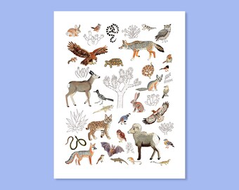 Joshua Tree Animalia Print