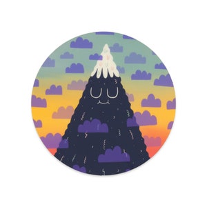 Meditating Mountain Sticker