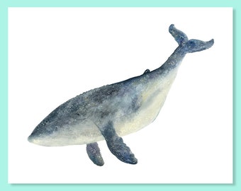 Lone Whale print