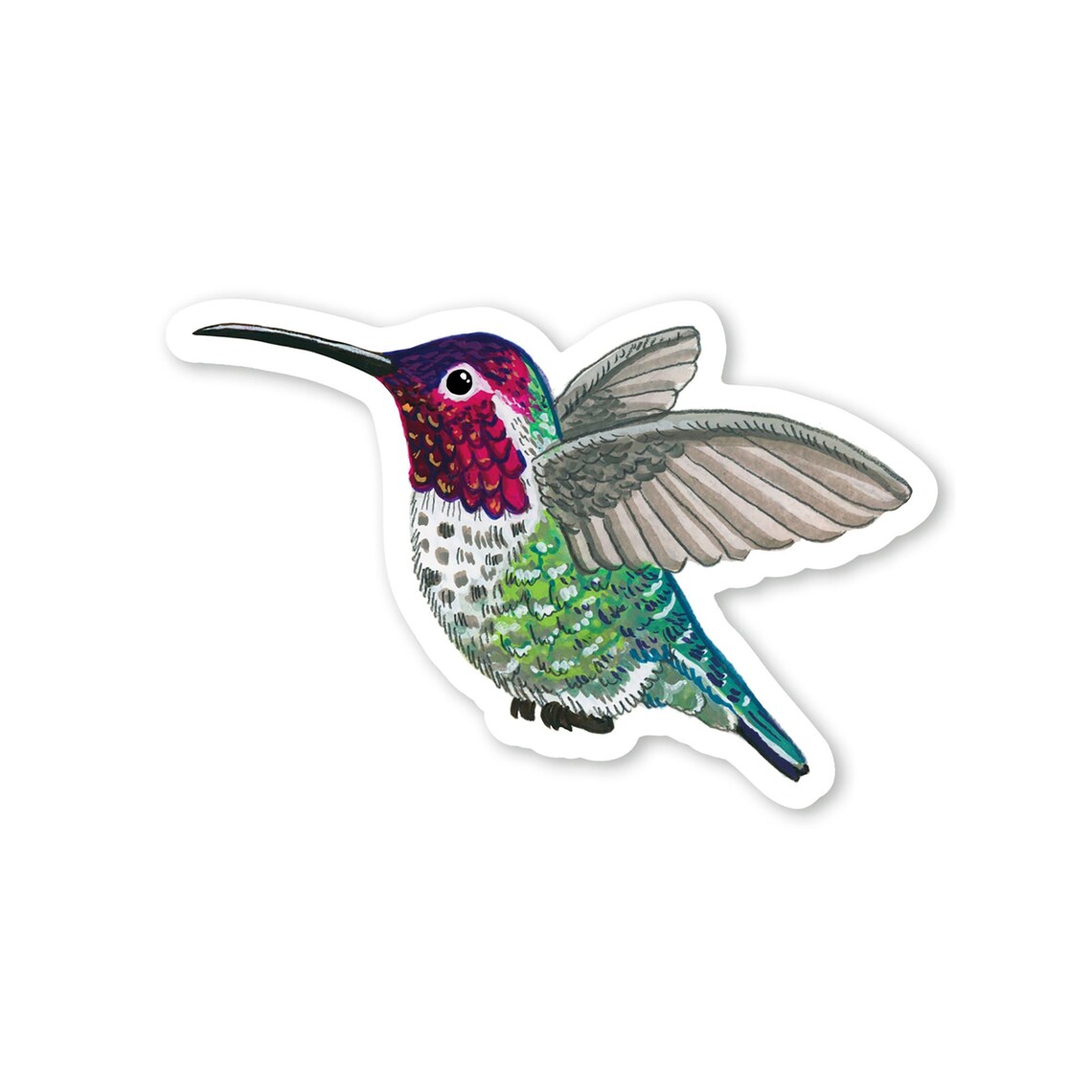 Hummingbird Sticker - Etsy