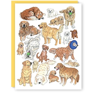 Cartão Golden Retrievers