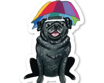 Summer Pug Sticker