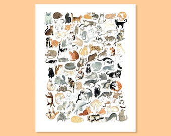 Cat Clutter Print