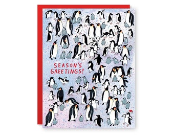 Holiday Penguins Card