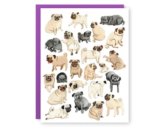 Pug Party Card