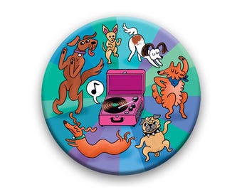 Dancing Dogs Magnet