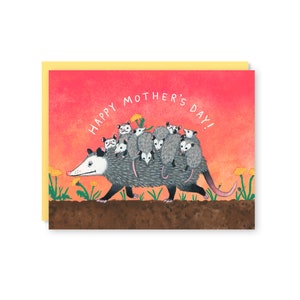 Opossum Mother's Day Card