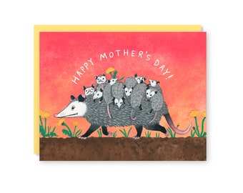 Opossum Mother's Day Card