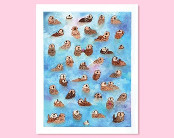 Otter Overload Print