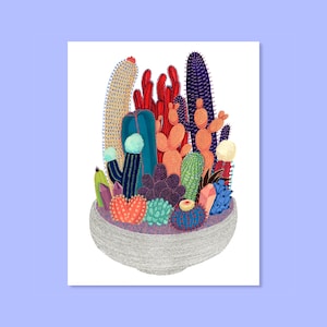 Crystal Cactus Print