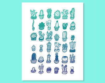 Cactus Garden Print