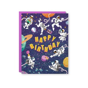 Carte d'anniversaire des astronautes